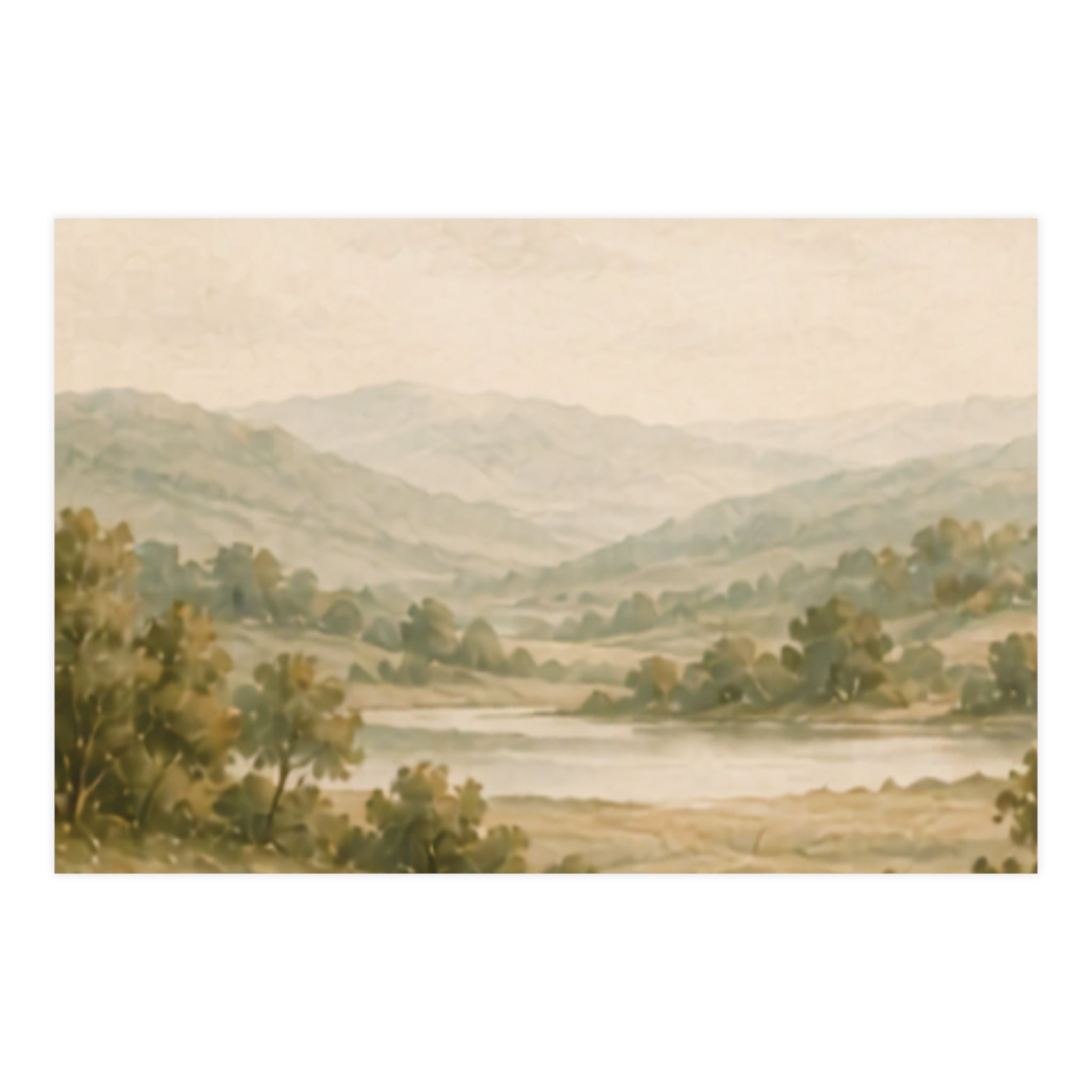 Misty Hills Matte Poster — Landscape