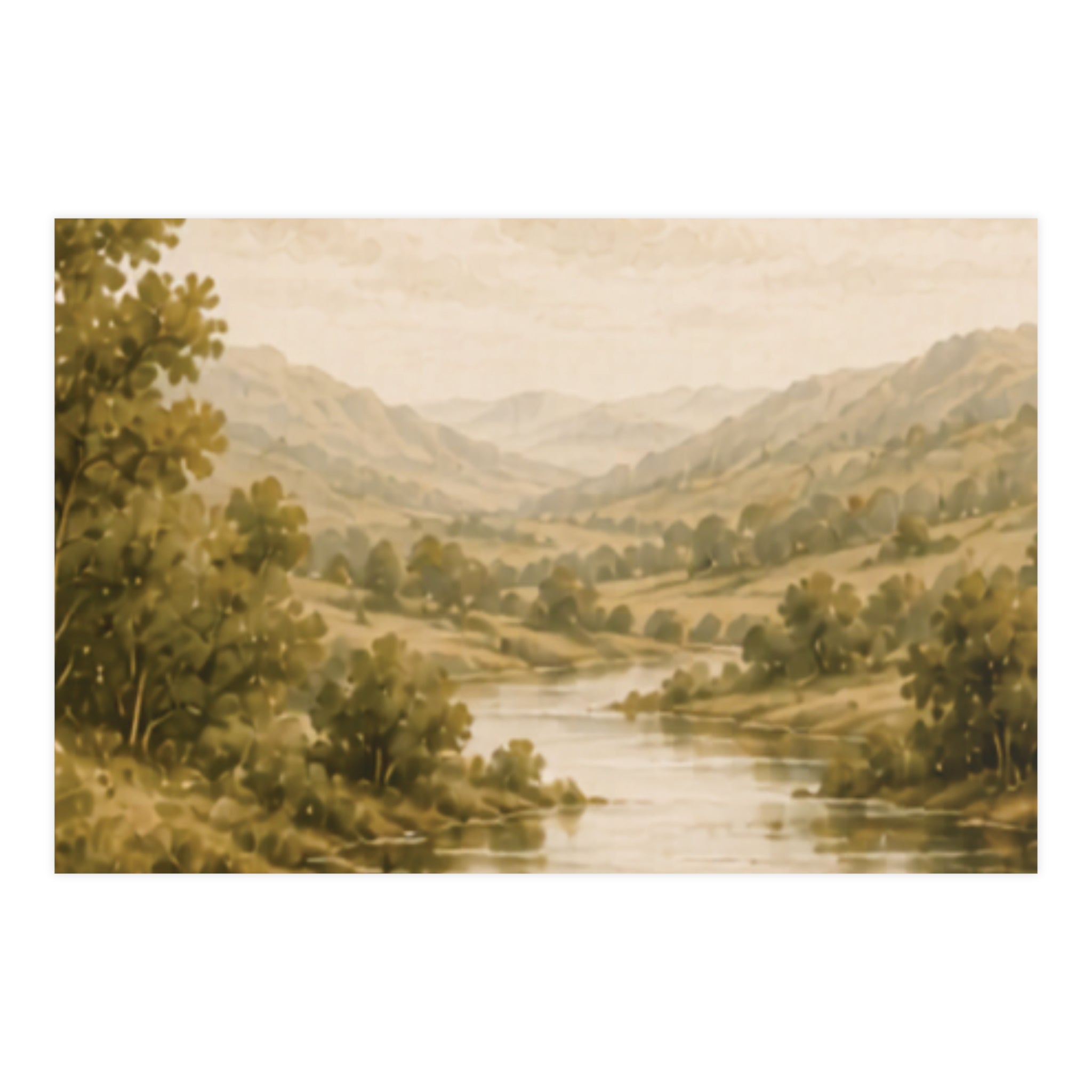 Riverbend Landscape Matte Poster — Landscape