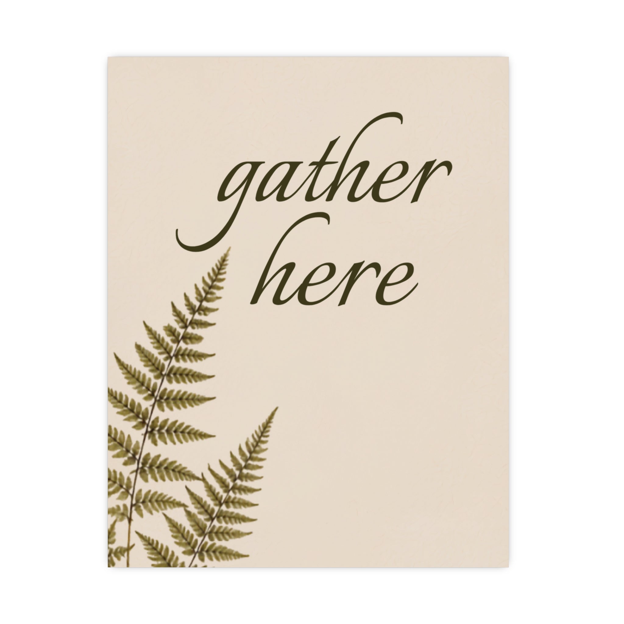 Gather Here Botanical Matte Poster — Portrait