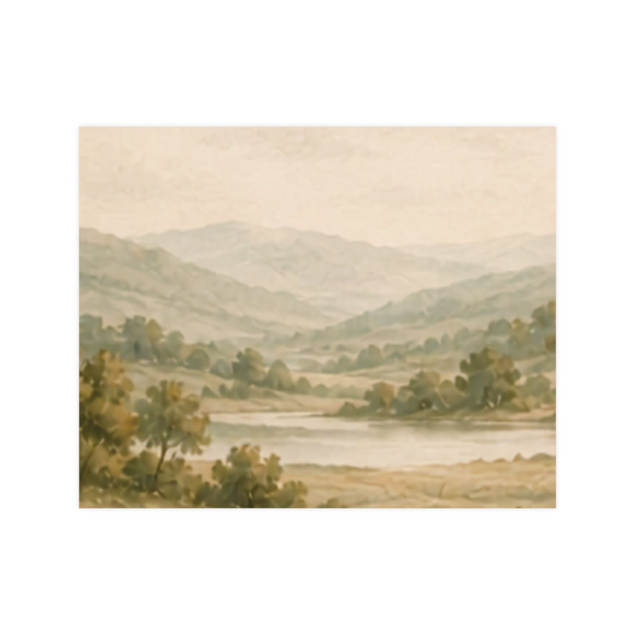 Misty Hills Matte Poster — Landscape