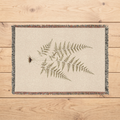Fern Study Botanical Woven Throw Blanket