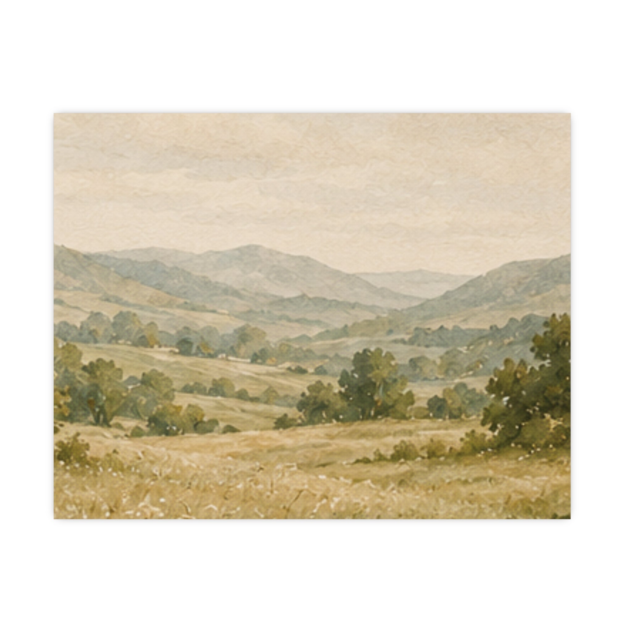 Golden Meadow Matte Poster — Landscape