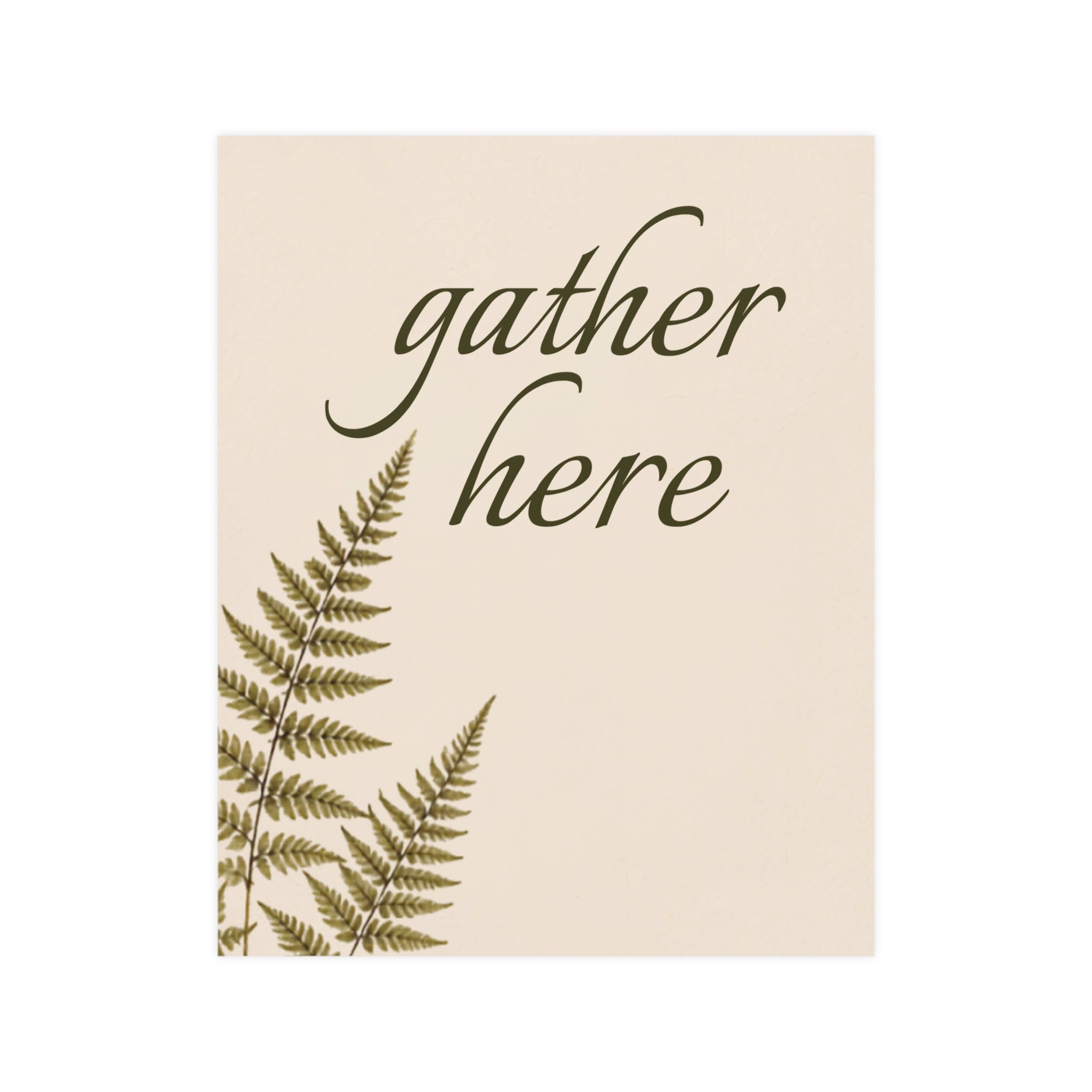 Gather Here Botanical Matte Poster — Portrait