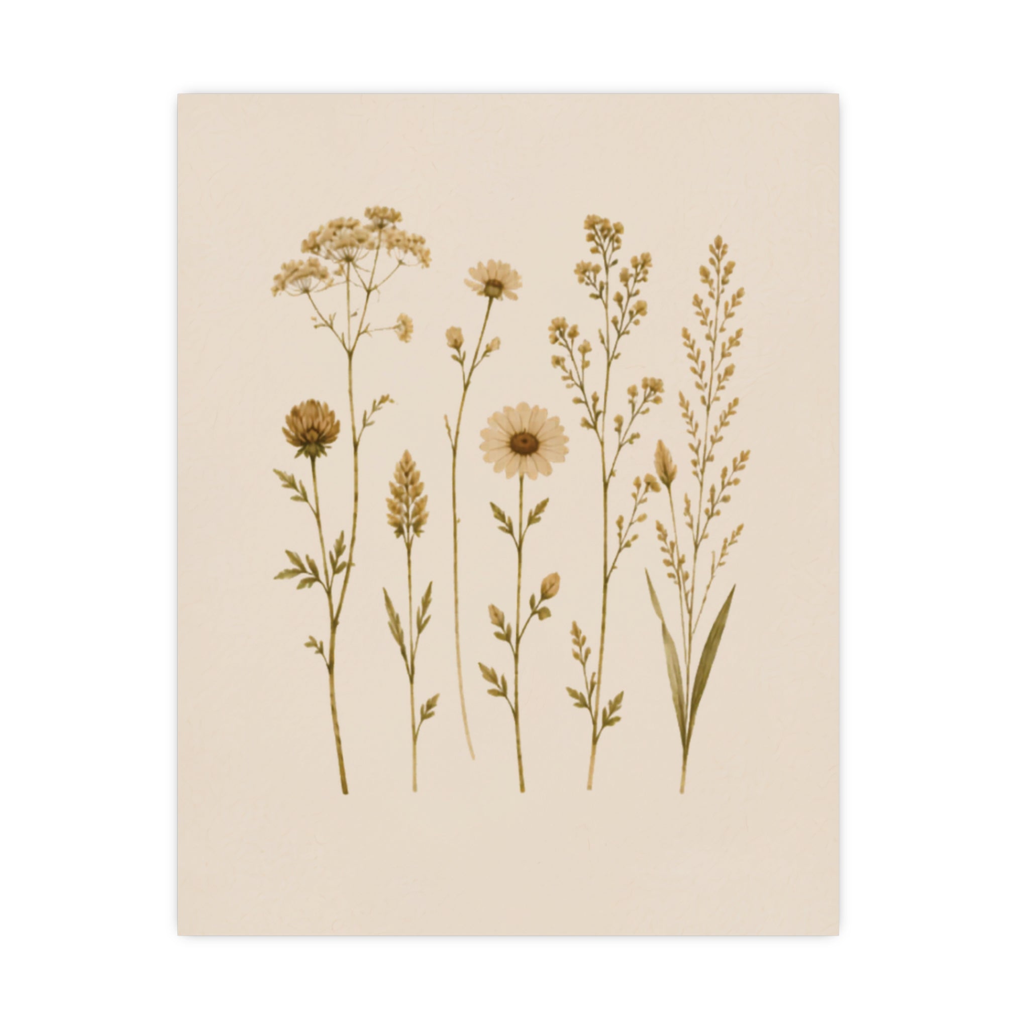 Wildflower Study Botanical Matte Poster — Portrait