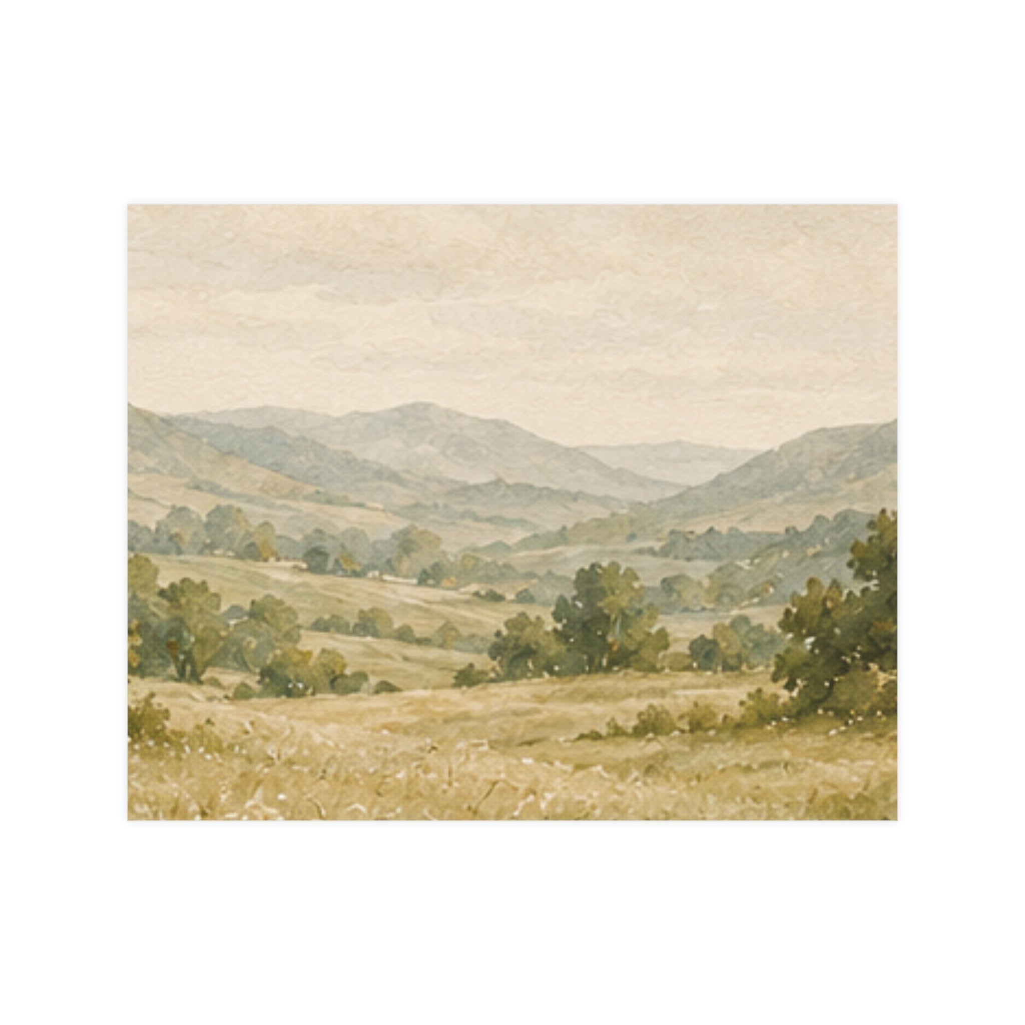 Golden Meadow Matte Poster — Landscape