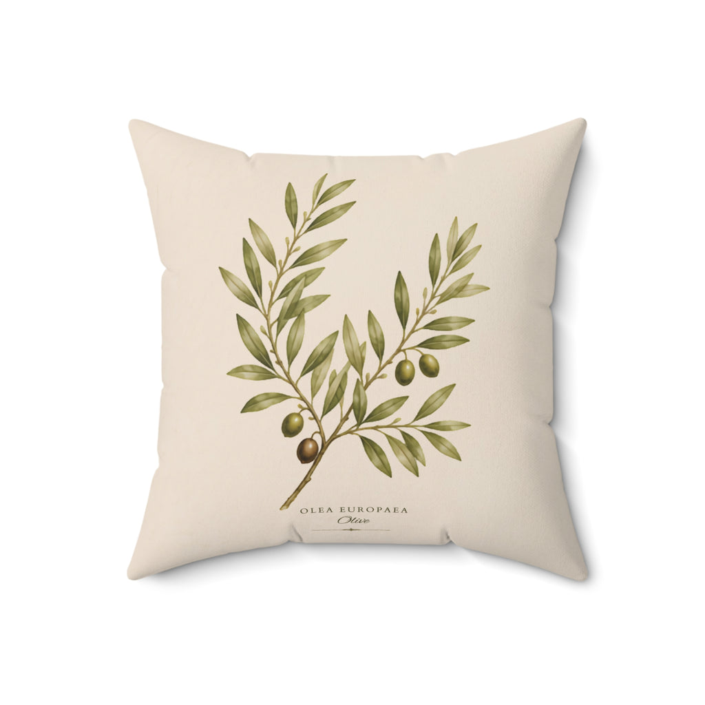 Olive Branch Study Botanical Throw Pillow