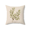 Olive Branch Study Botanical Throw Pillow