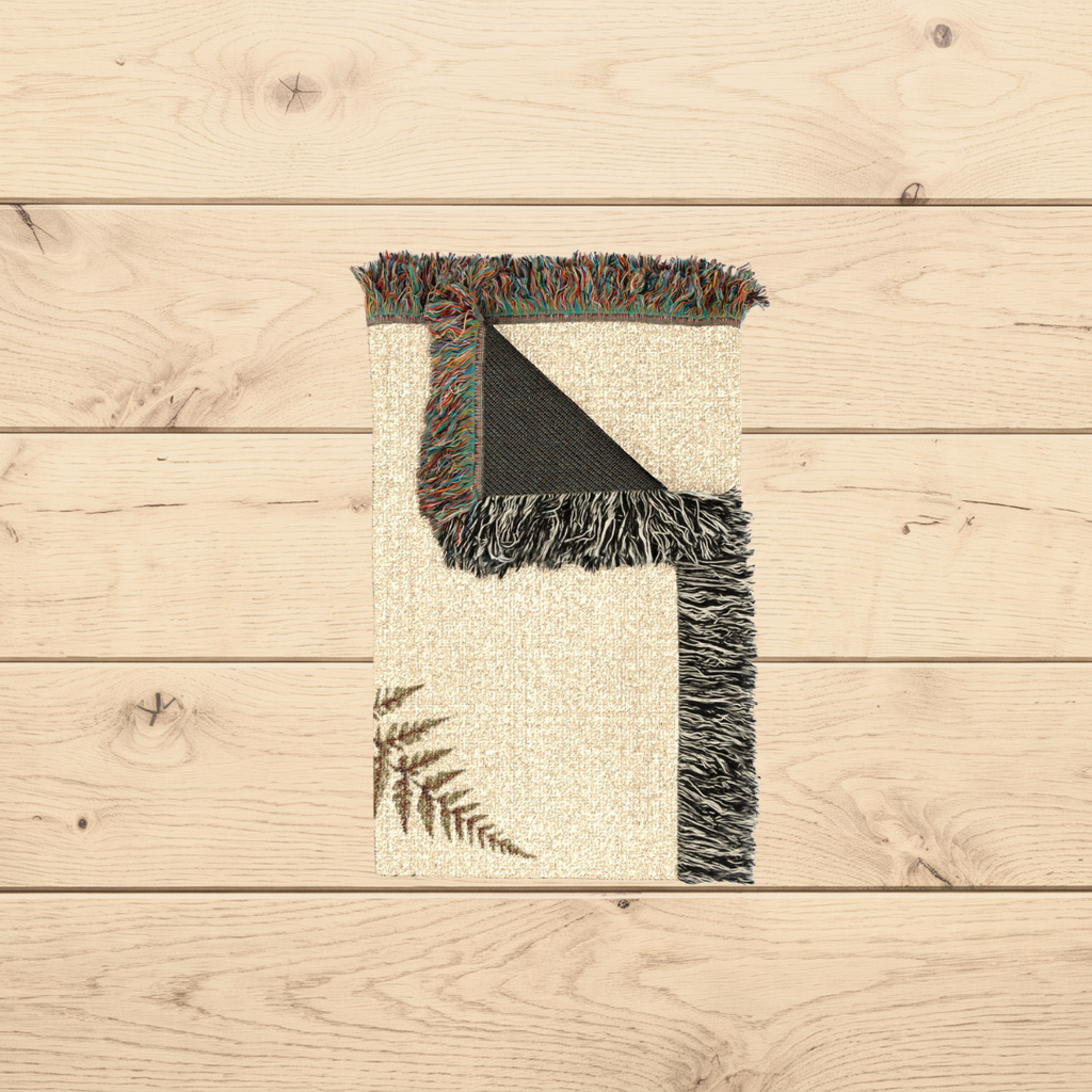 Fern Study Botanical Woven Throw Blanket