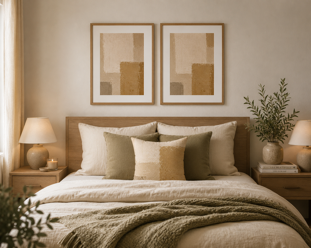 Elevated Neutrals Abstract No. 2 Matte Poster — Portrait