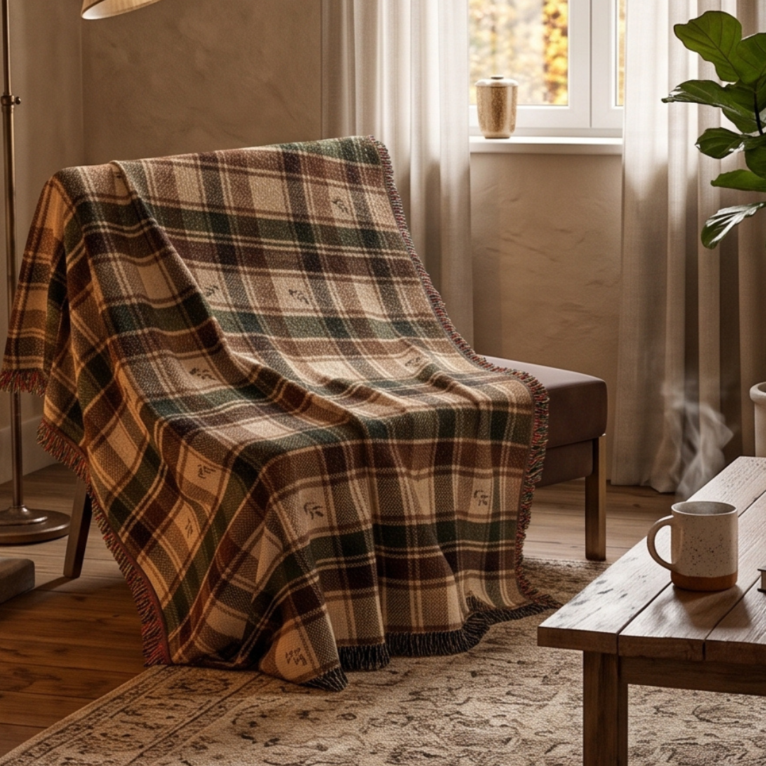 Meadow Plaid Woven Throw Blanket