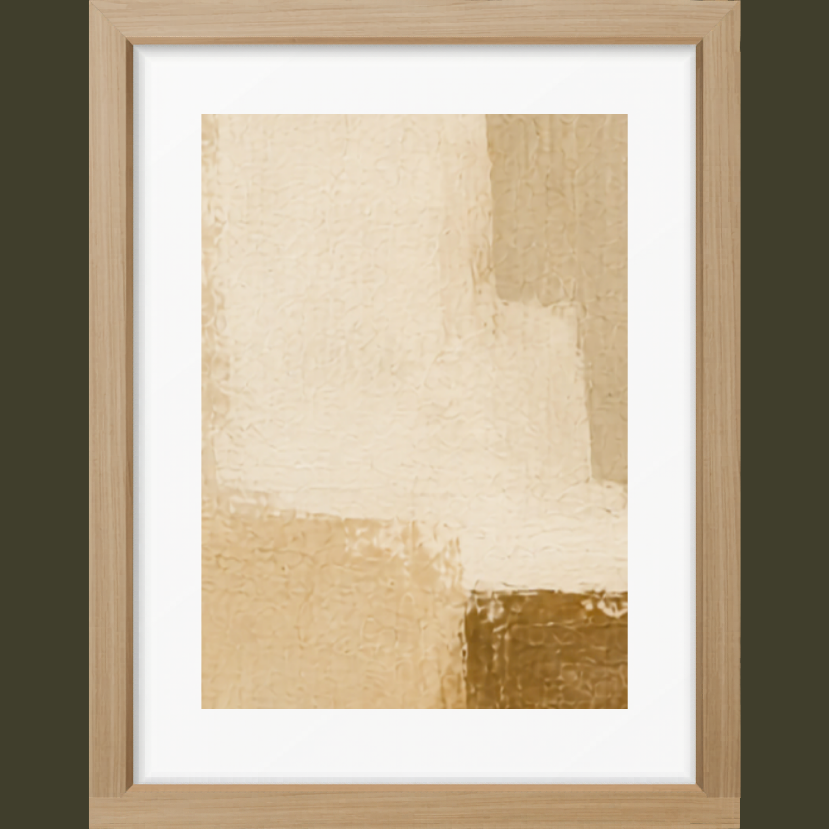 Elevated Neutrals Abstract No. 1 Matte Poster — Portrait