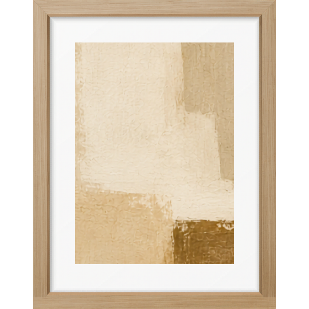 Elevated Neutrals Abstract No. 1 Matte Poster — Portrait