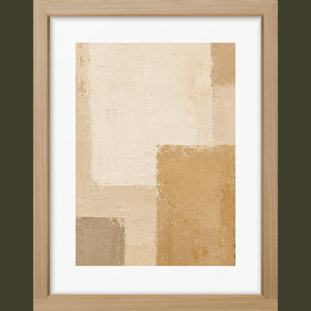 Elevated Neutrals Abstract No. 2 Matte Poster — Portrait
