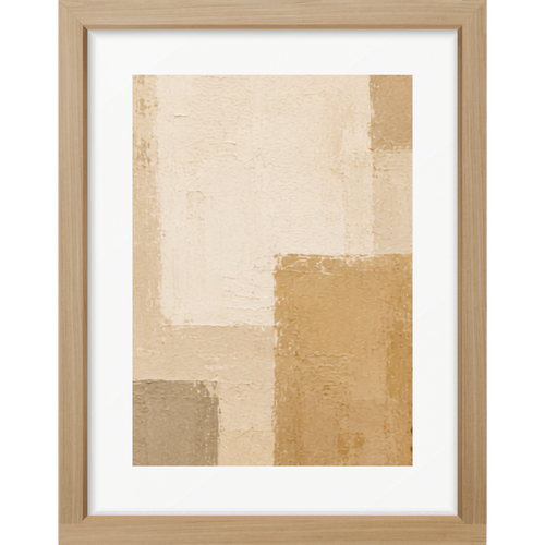 Elevated Neutrals Abstract No. 2 Matte Poster — Portrait