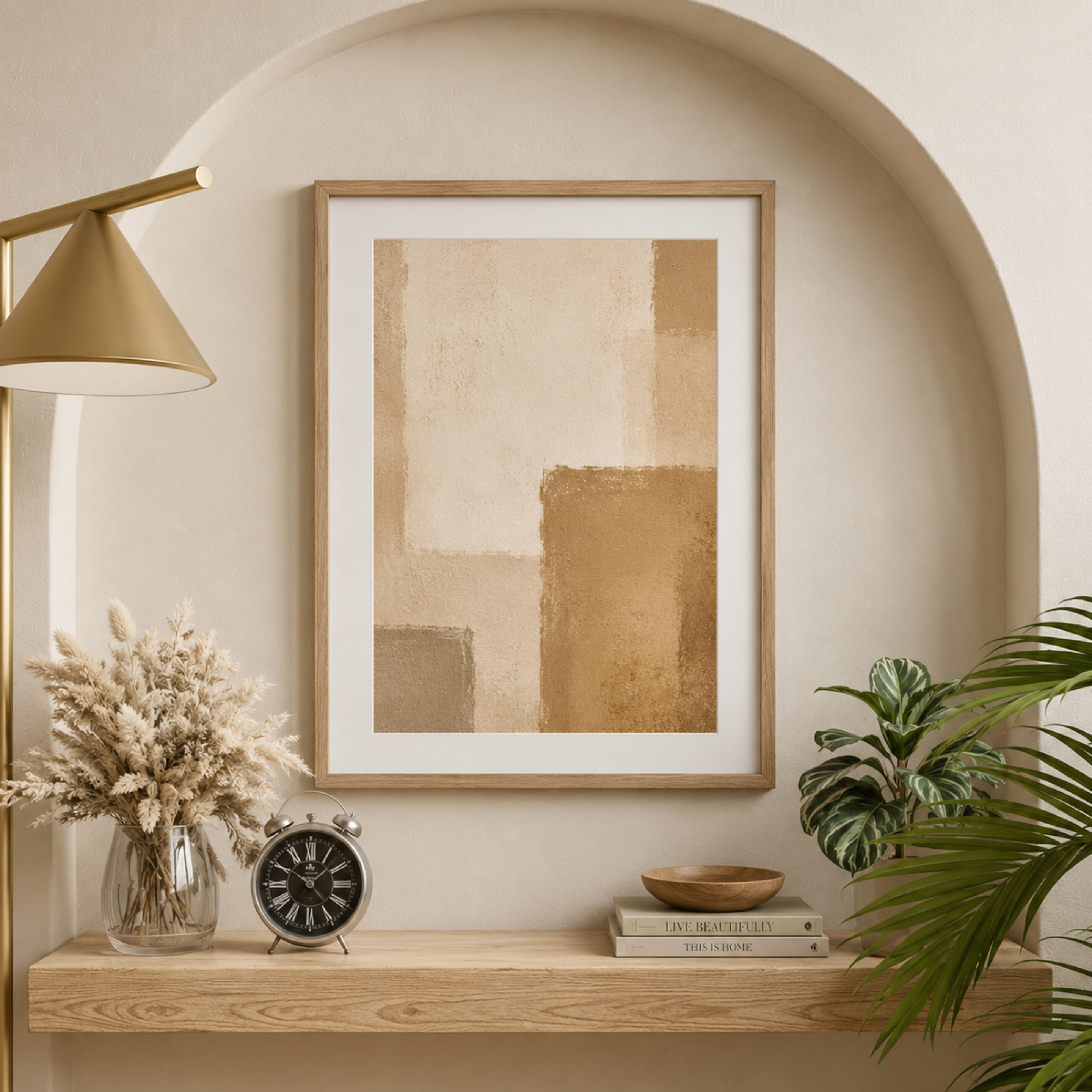 Elevated Neutrals Abstract No. 2 Matte Poster — Portrait