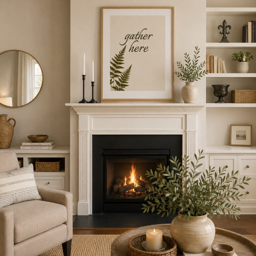 Gather Here Botanical Matte Poster — Portrait