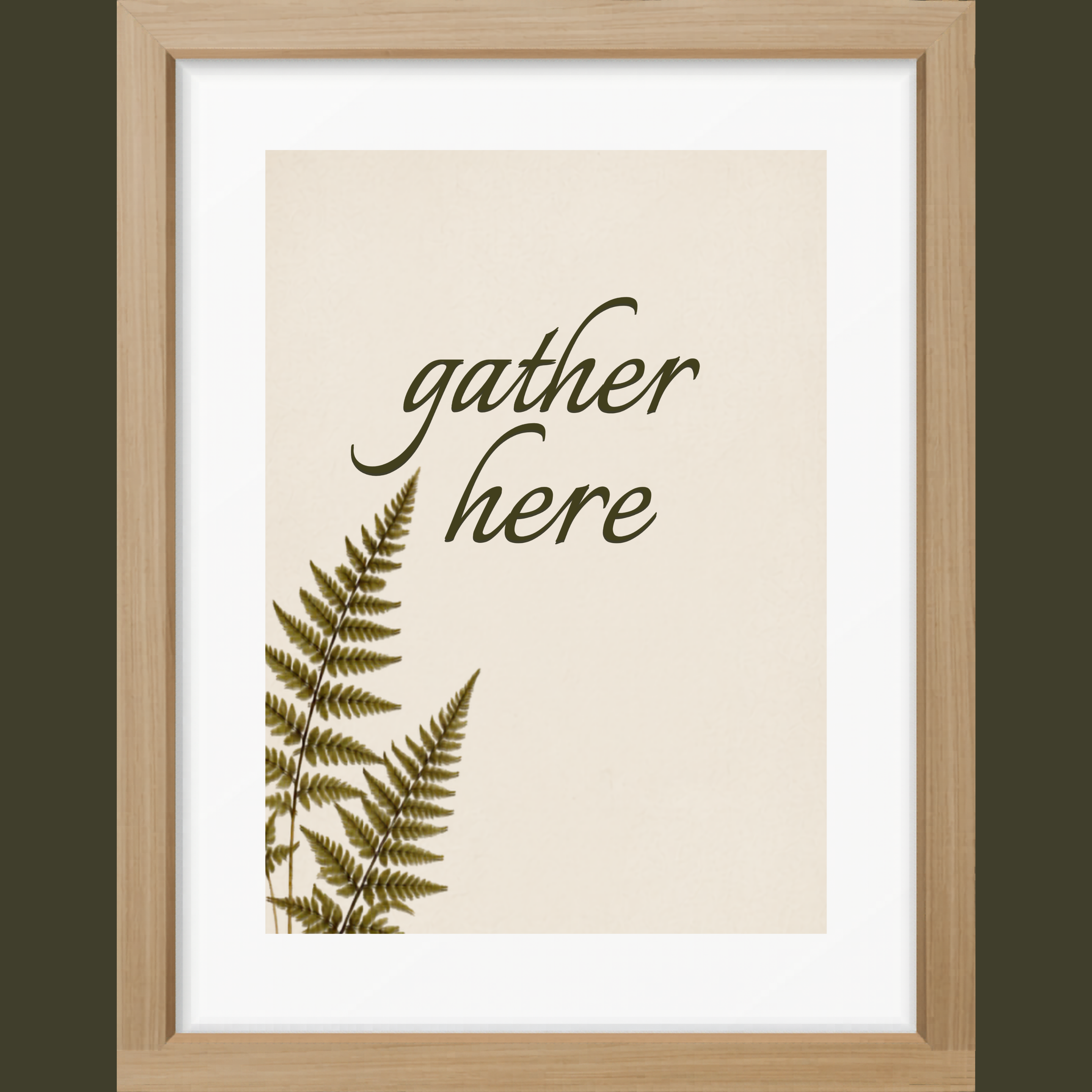 Gather Here Botanical Matte Poster — Portrait