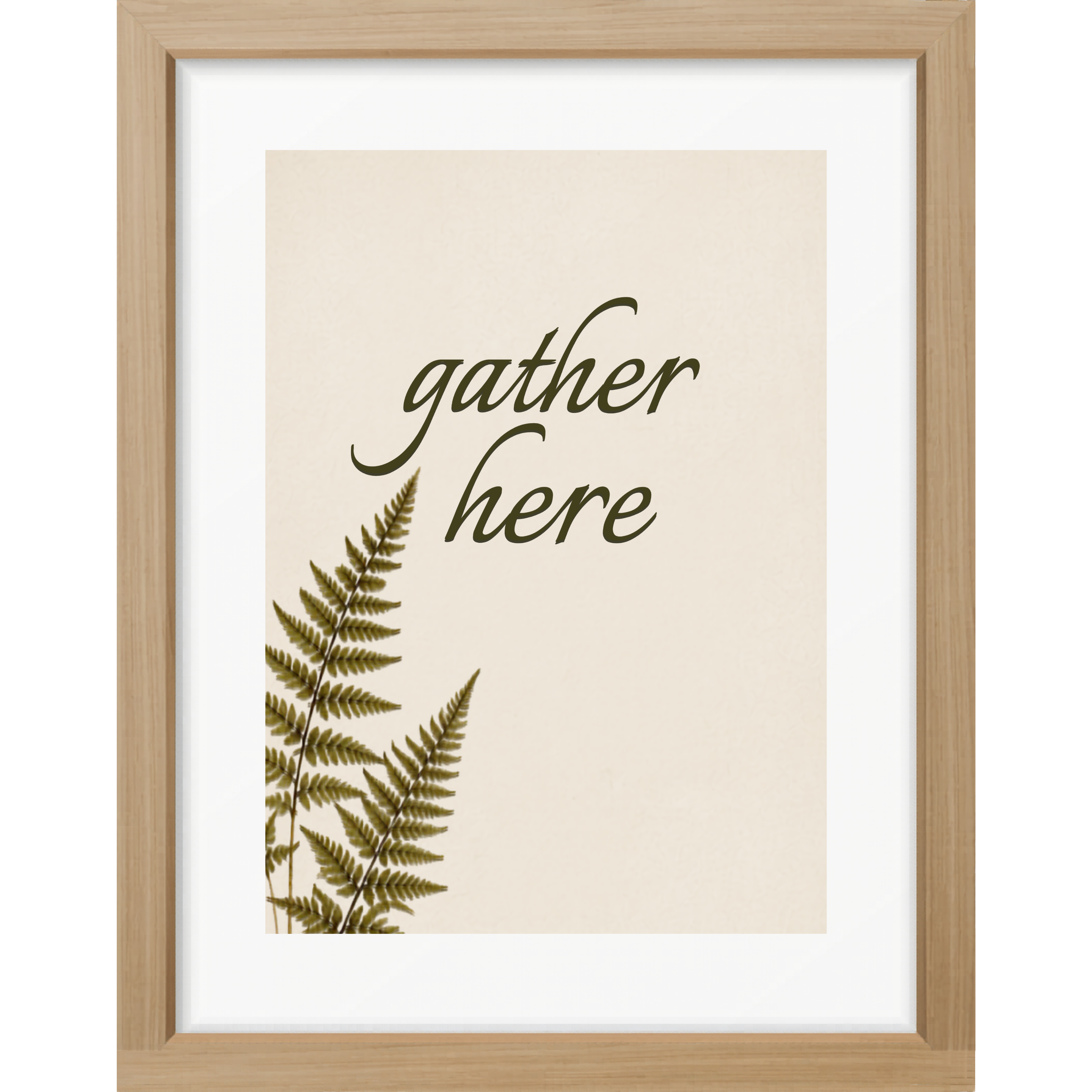 Gather Here Botanical Matte Poster — Portrait