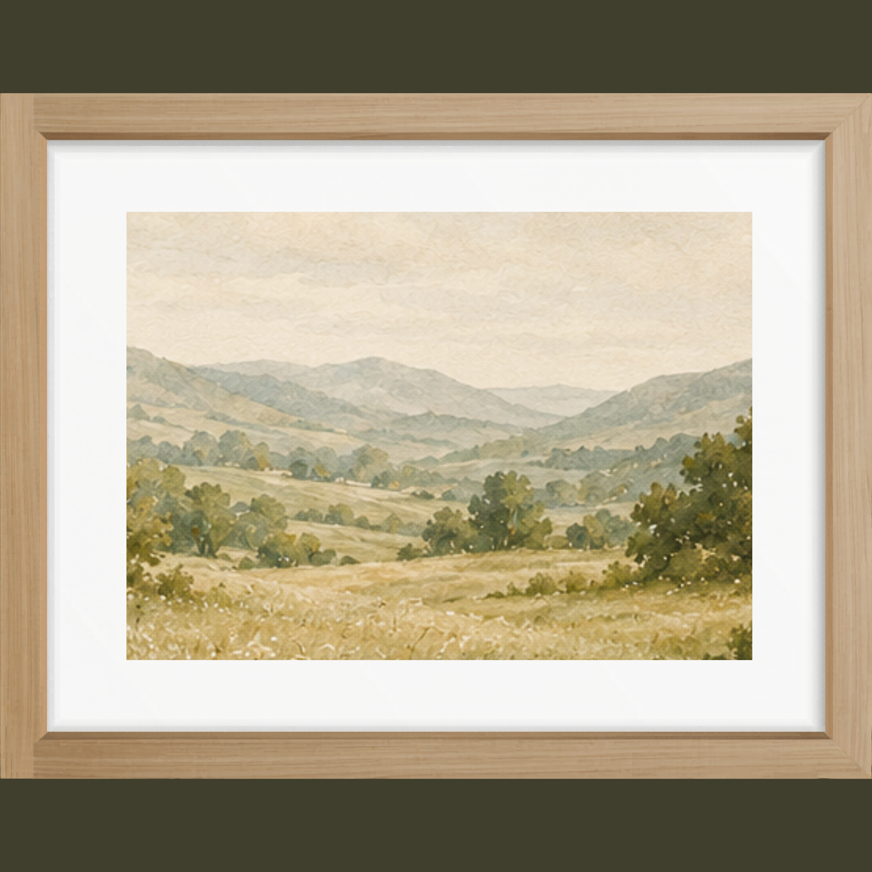 Golden Meadow Matte Poster — Landscape