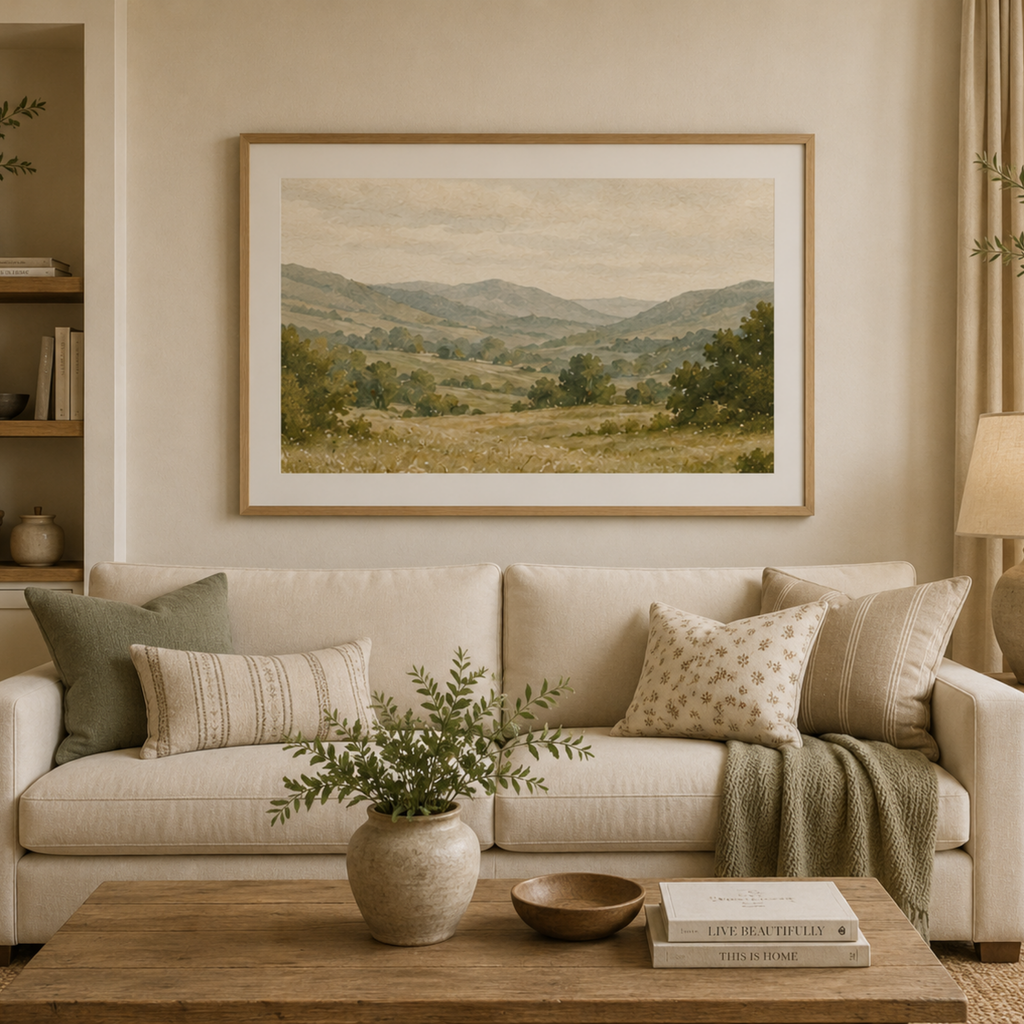 Golden Meadow Matte Poster — Landscape