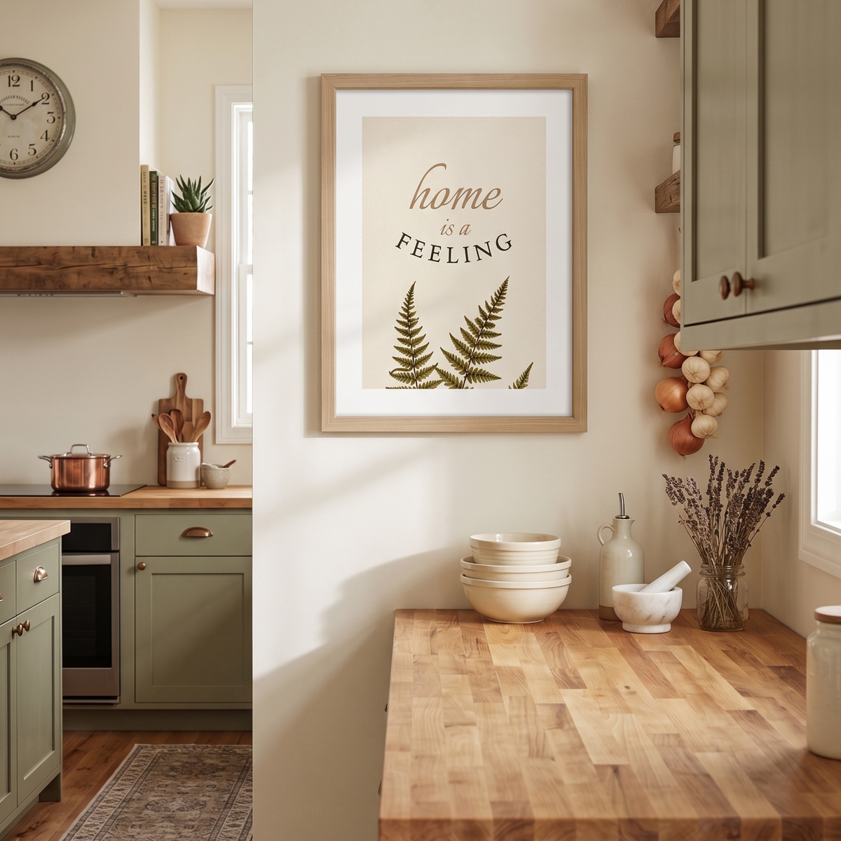 Home Is A Feeling Botanical Art Print