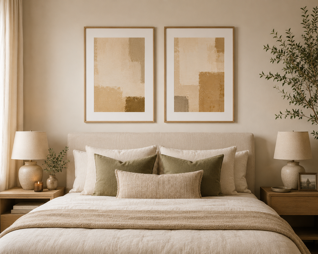 Elevated Neutrals Abstract No. 1 Matte Poster — Portrait