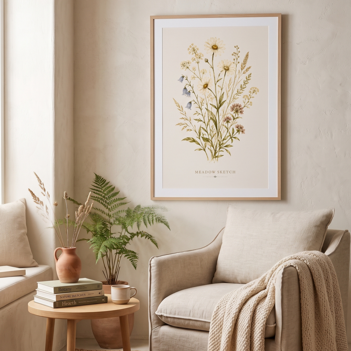 Meadow Sketch Botanical Art Print