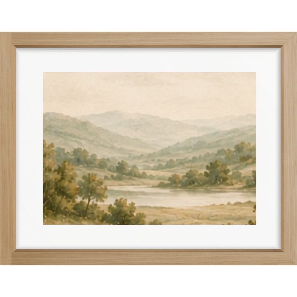 Misty Hills Matte Poster — Landscape