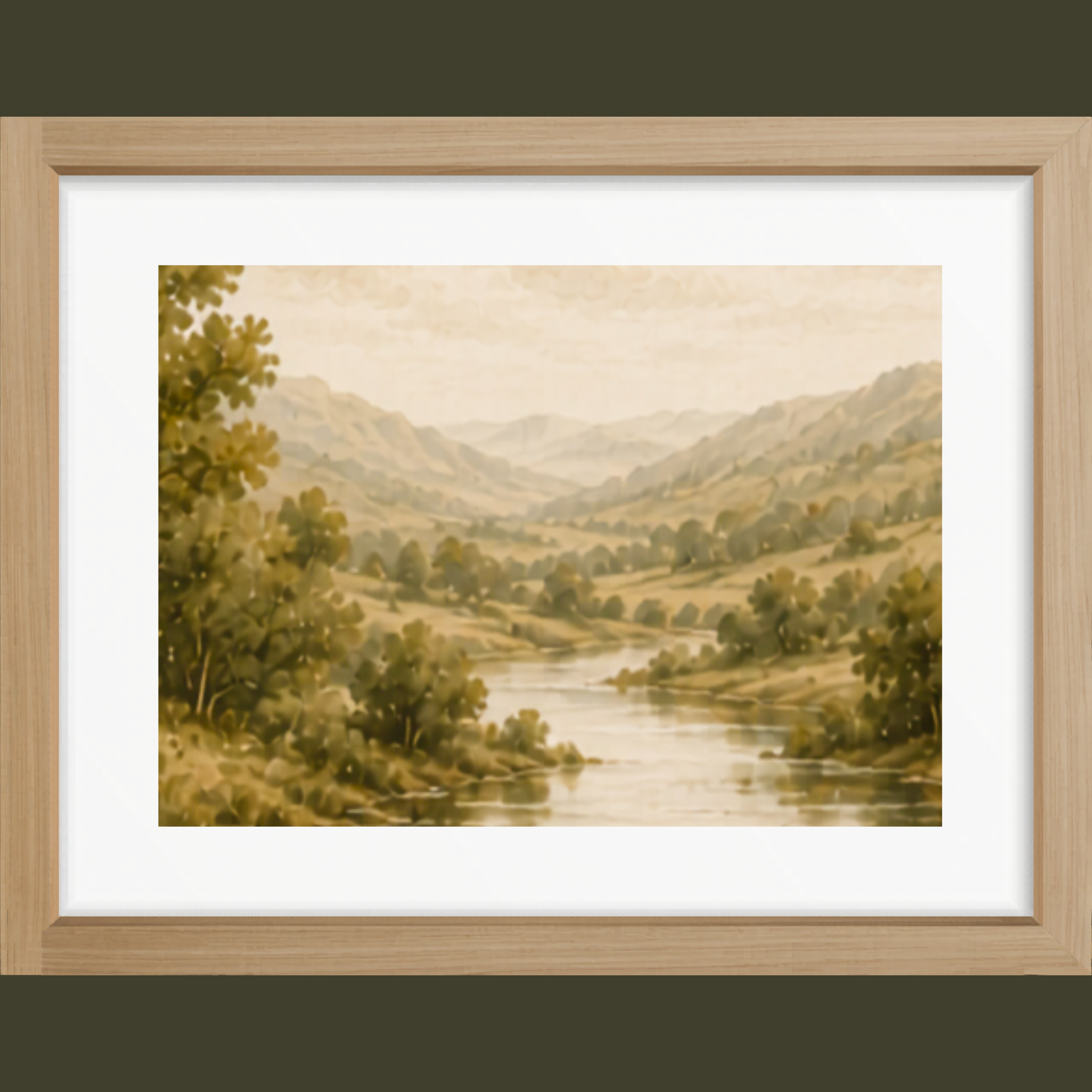 Riverbend Landscape Matte Poster — Landscape