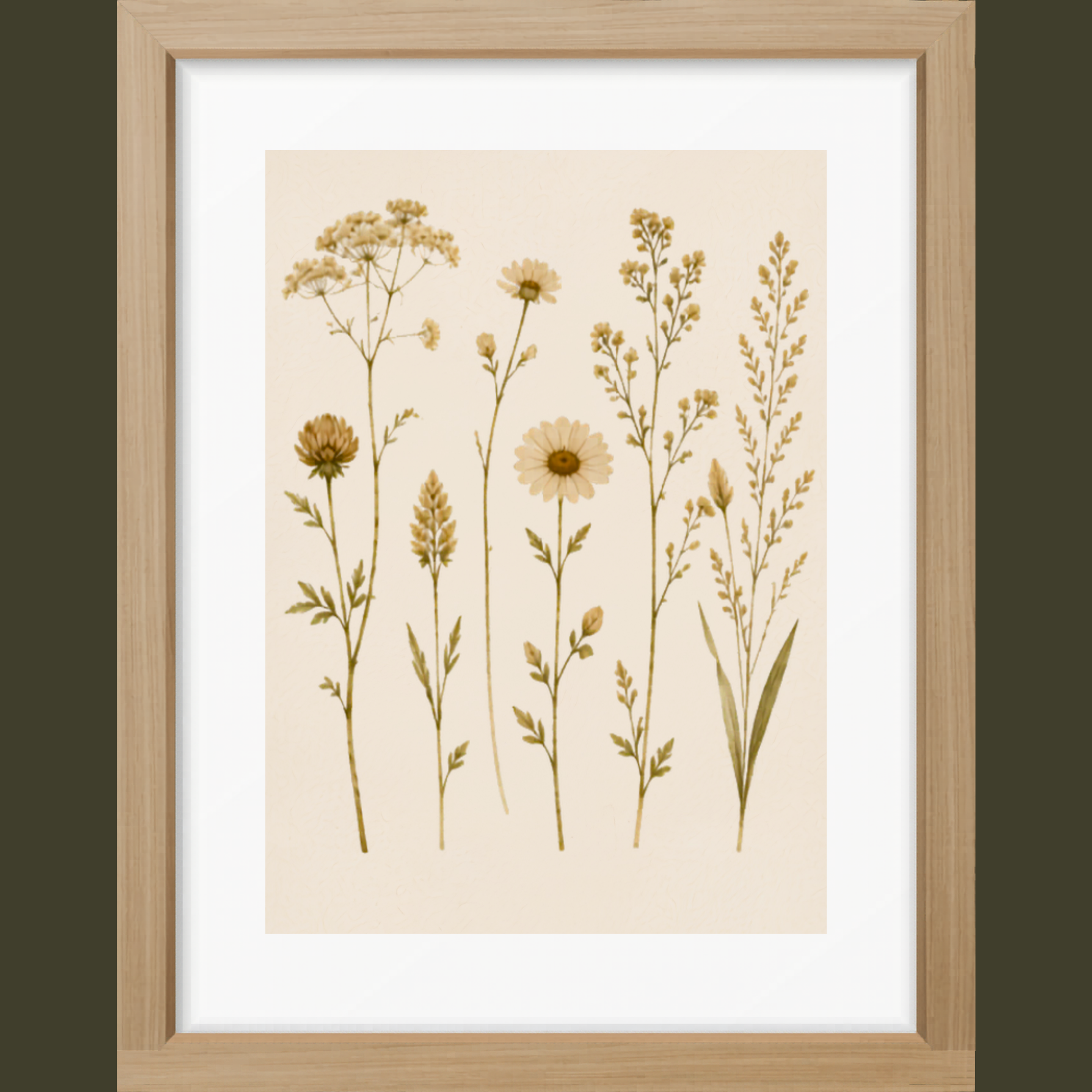 Wildflower Study Botanical Matte Poster — Portrait