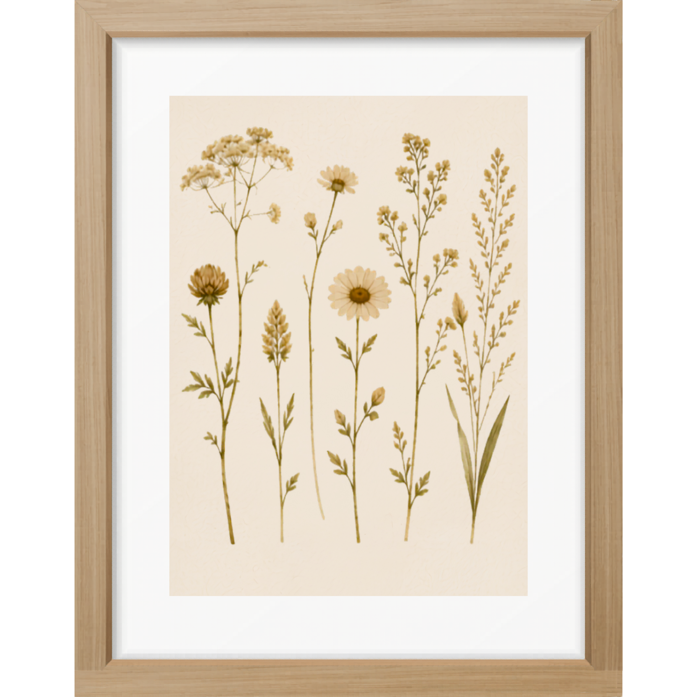 Wildflower Study Botanical Matte Poster — Portrait