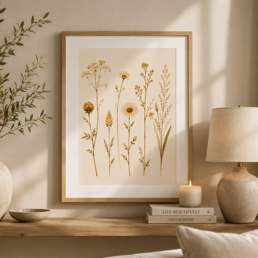 Wildflower Study Botanical Matte Poster — Portrait